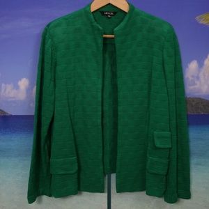 Misook Patterned Cardigan Sweater